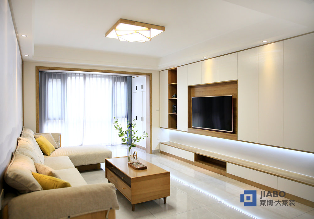 株洲經(jīng)世龍城126㎡四室兩廳裝修樣板間 1客廳.jpg