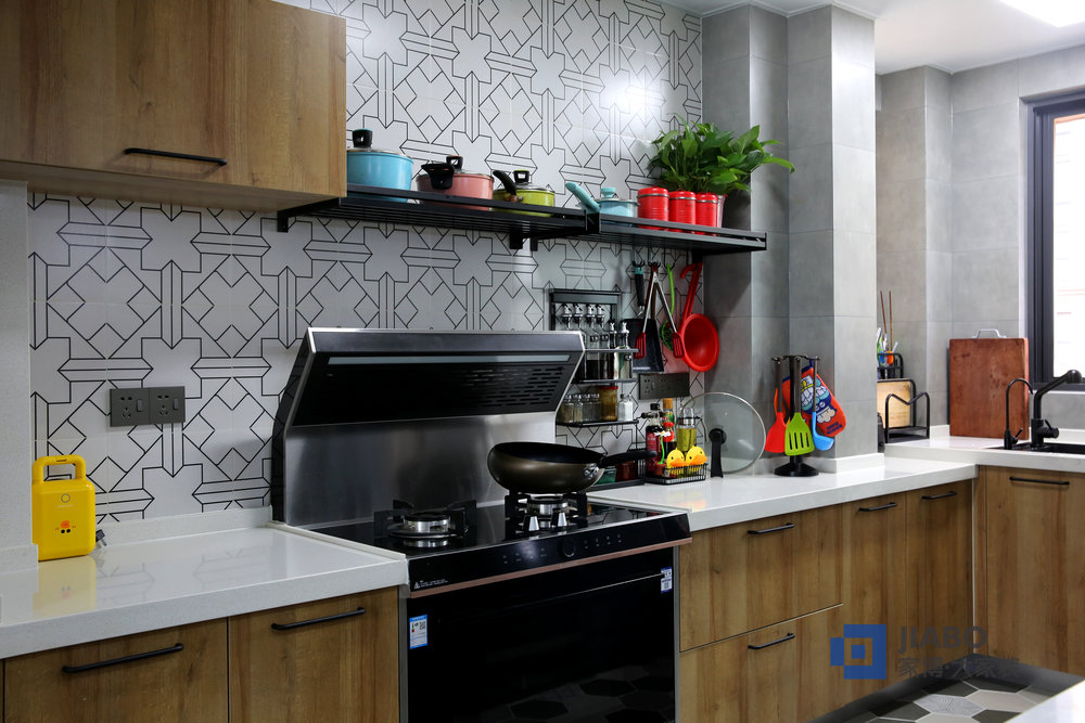 逸都花園128㎡三室兩廳裝修效果圖 廚房.jpg