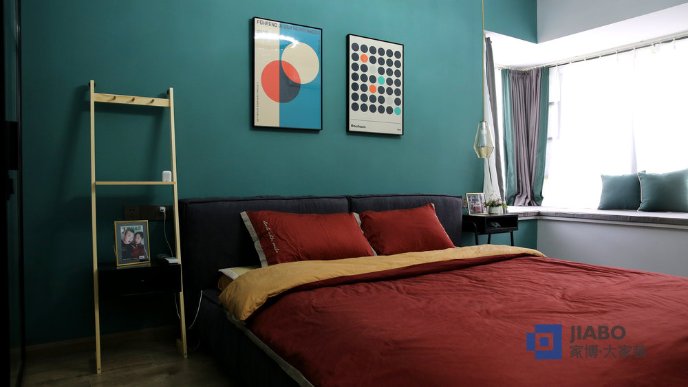 逸都花園三室兩廳現(xiàn)代混搭風(fēng)格裝修案例 臥室.jpg