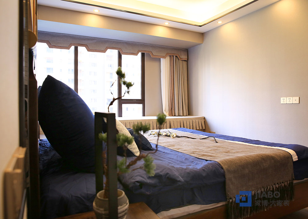 藍(lán)溪谷三室兩廳中式風(fēng)格裝修案例 臥室.jpg